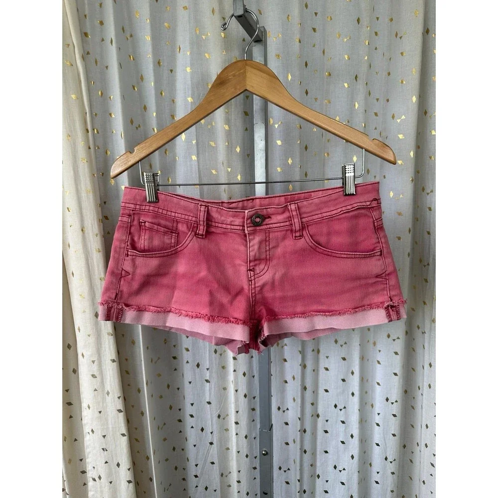 Volcom Rose Pink Denim Cutoff Shorts